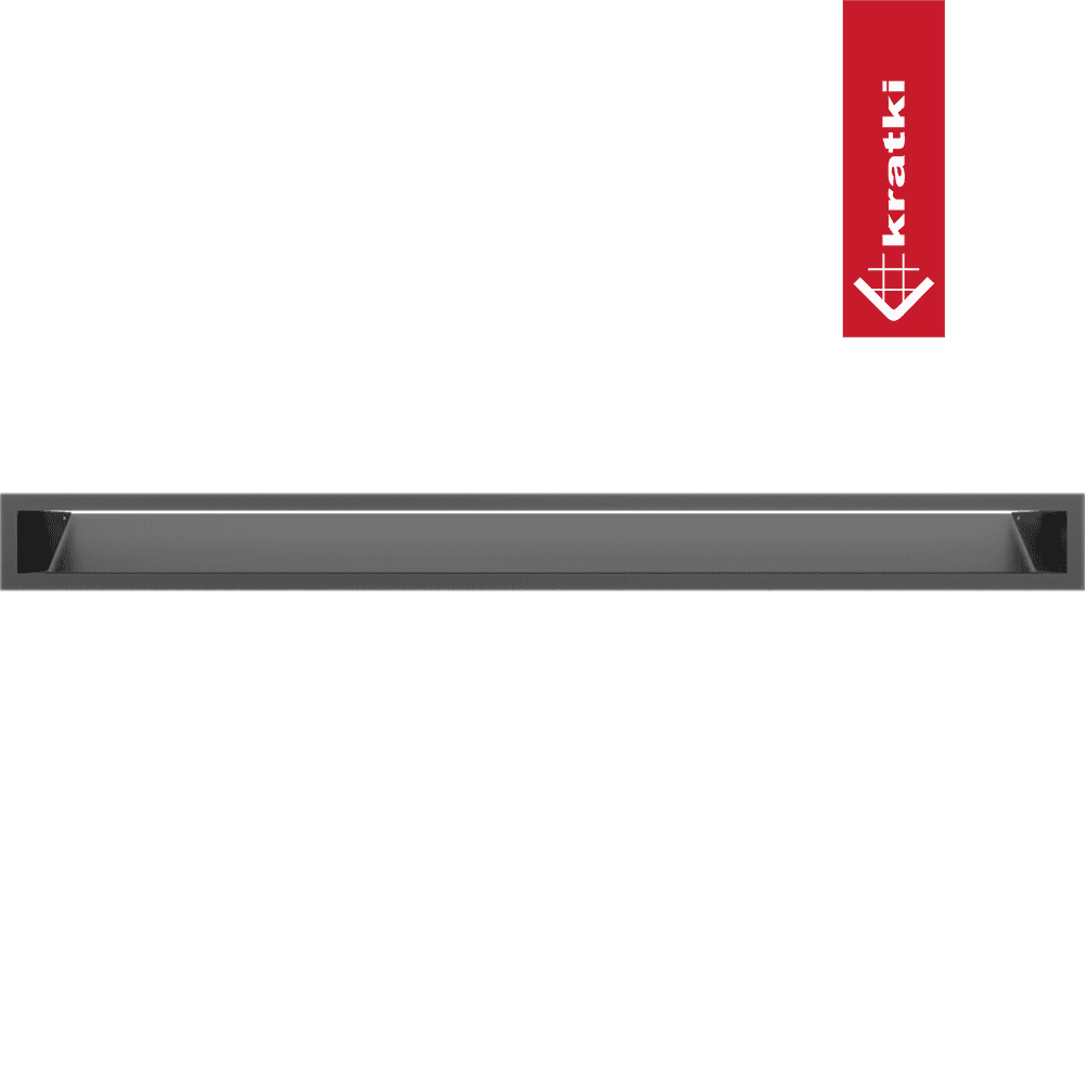 GRELHA VENTILAÇÃO PARA LAREIRA LUFT GRAFITE 9X100CM 45S SF - Image 2