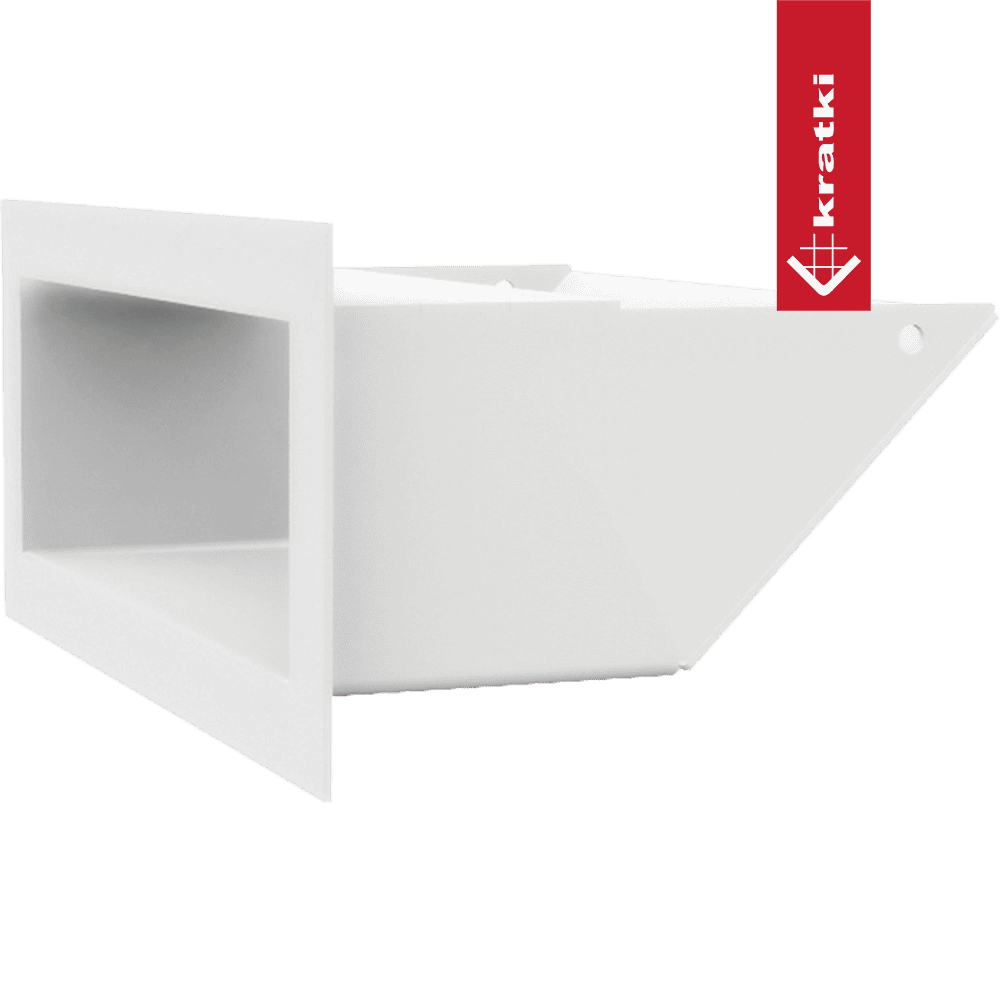 GRELHA VENTILAÇÃO PARA LAREIRA LUFT BRANCA 9X20CM 45S SF - Image 2