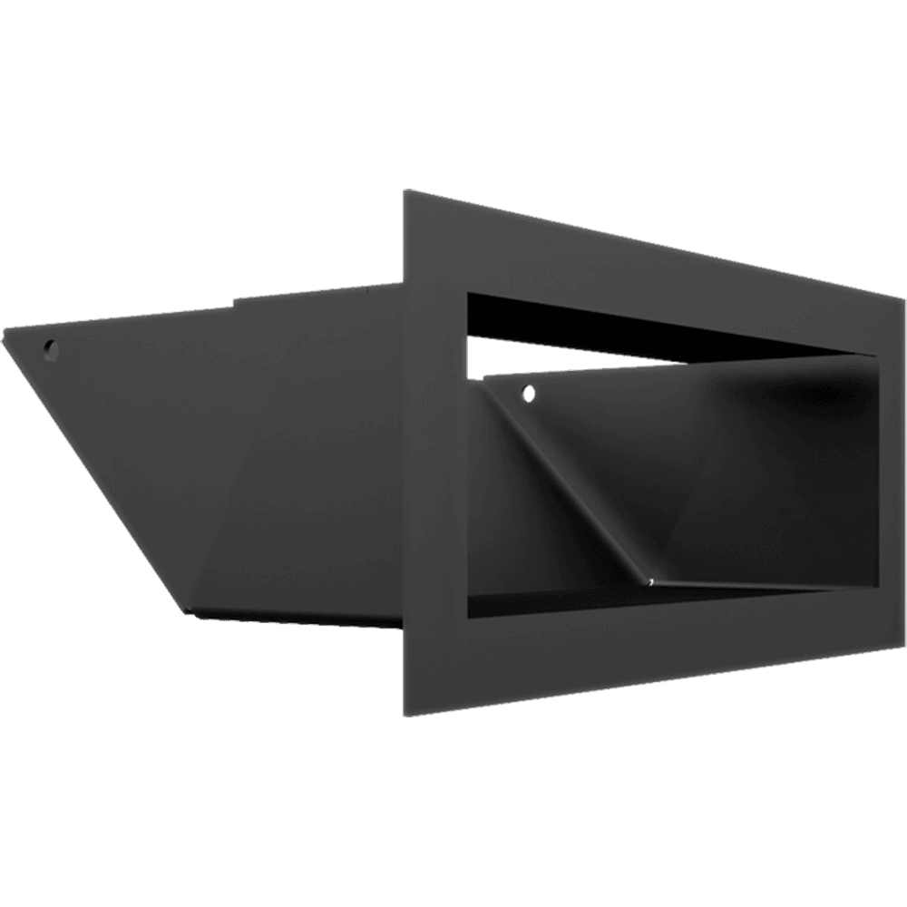 GRELHA VENTILAÇÃO PARA LAREIRA LUFT PRETA 9X20CM 45S SF