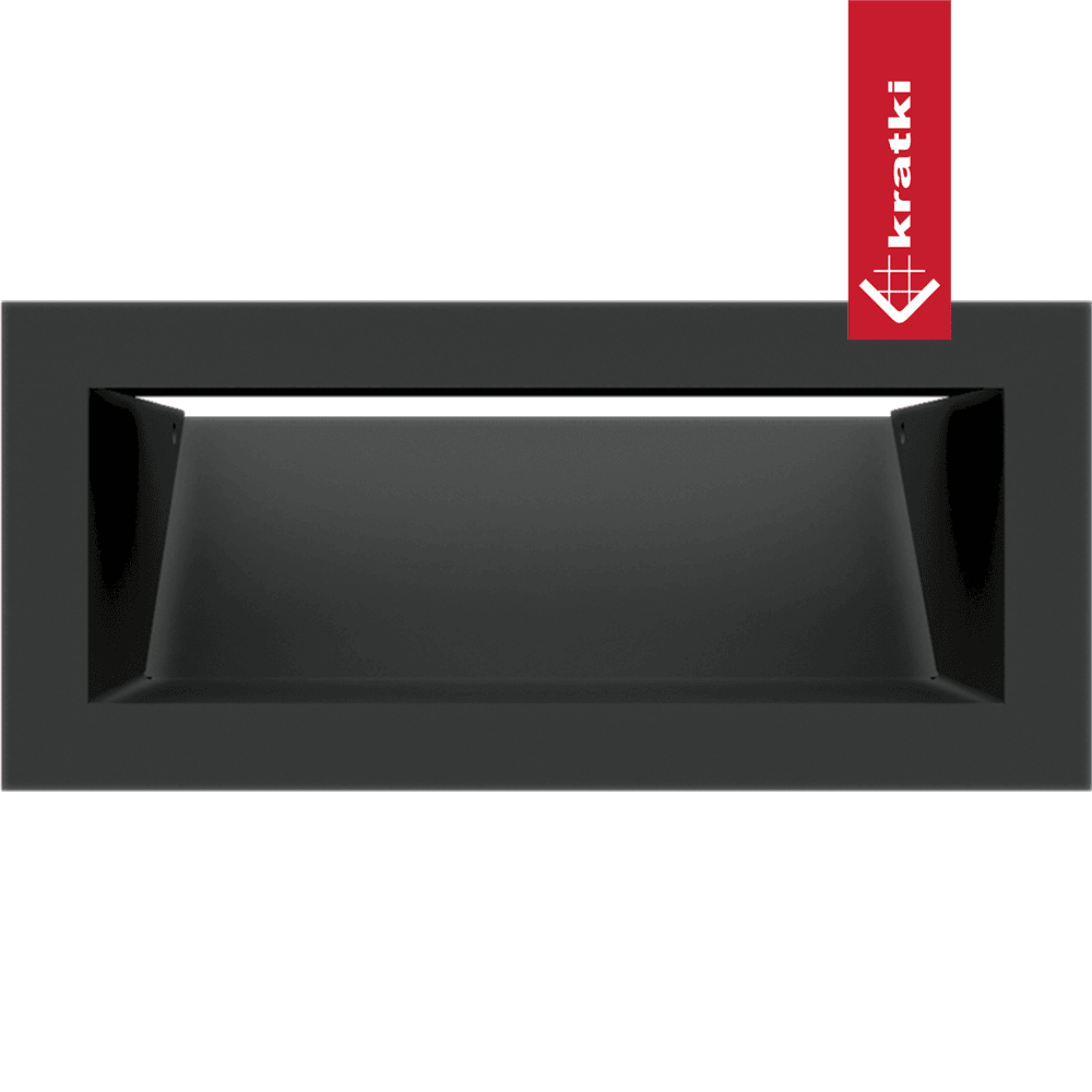 GRELHA VENTILAÇÃO PARA LAREIRA LUFT PRETA 9X20CM 45S SF - Image 2