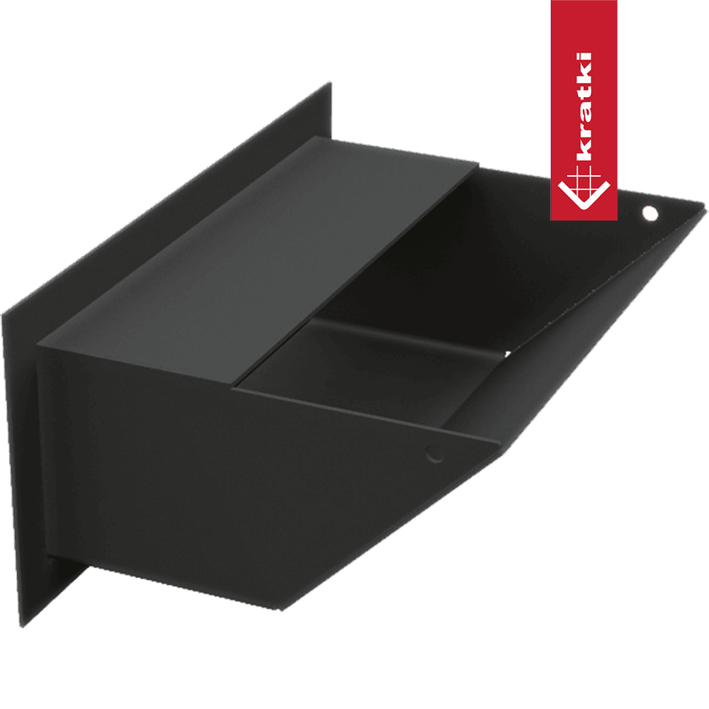 GRELHA VENTILAÇÃO PARA LAREIRA LUFT PRETA 9X20CM 45S SF - Image 4