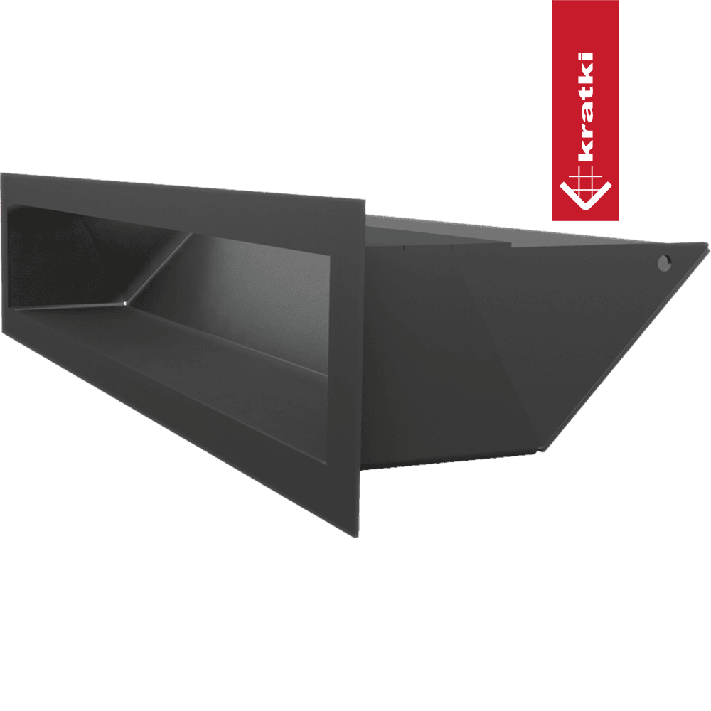 GRELHA VENTILAÇÃO PARA LAREIRA LUFT PRETA 9X40CM 45S SF - Image 2