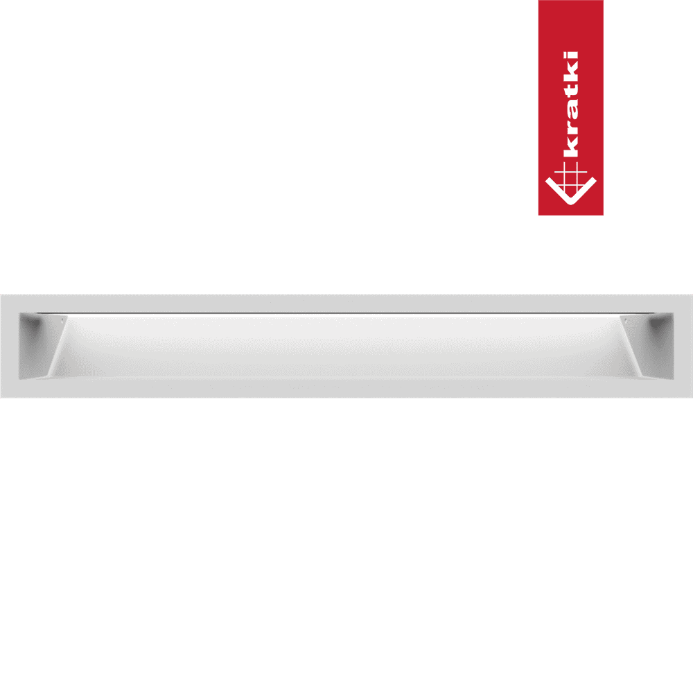 GRELHA VENTILAÇÃO PARA LAREIRA LUFT BRANCA 9X60CM 45S SF - Image 2