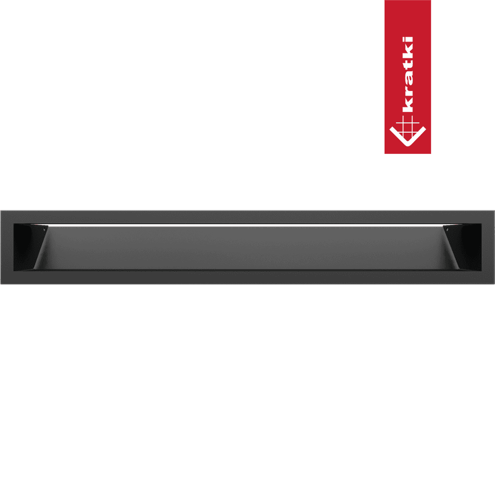 GRELHA VENTILAÇÃO PARA LAREIRA LUFT PRETA 9X60CM 45S SF - Image 2