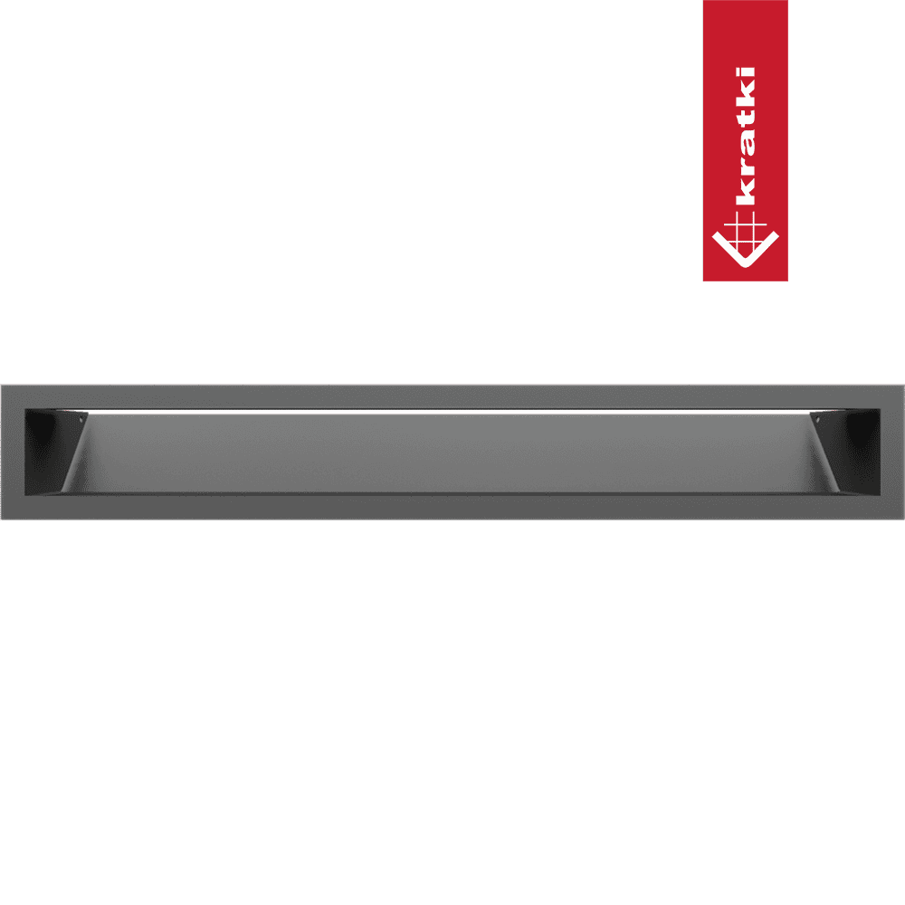 GRELHA VENTILAÇÃO PARA LAREIRA LUFT GRAFITE 9X60CM 45S SF - Image 2