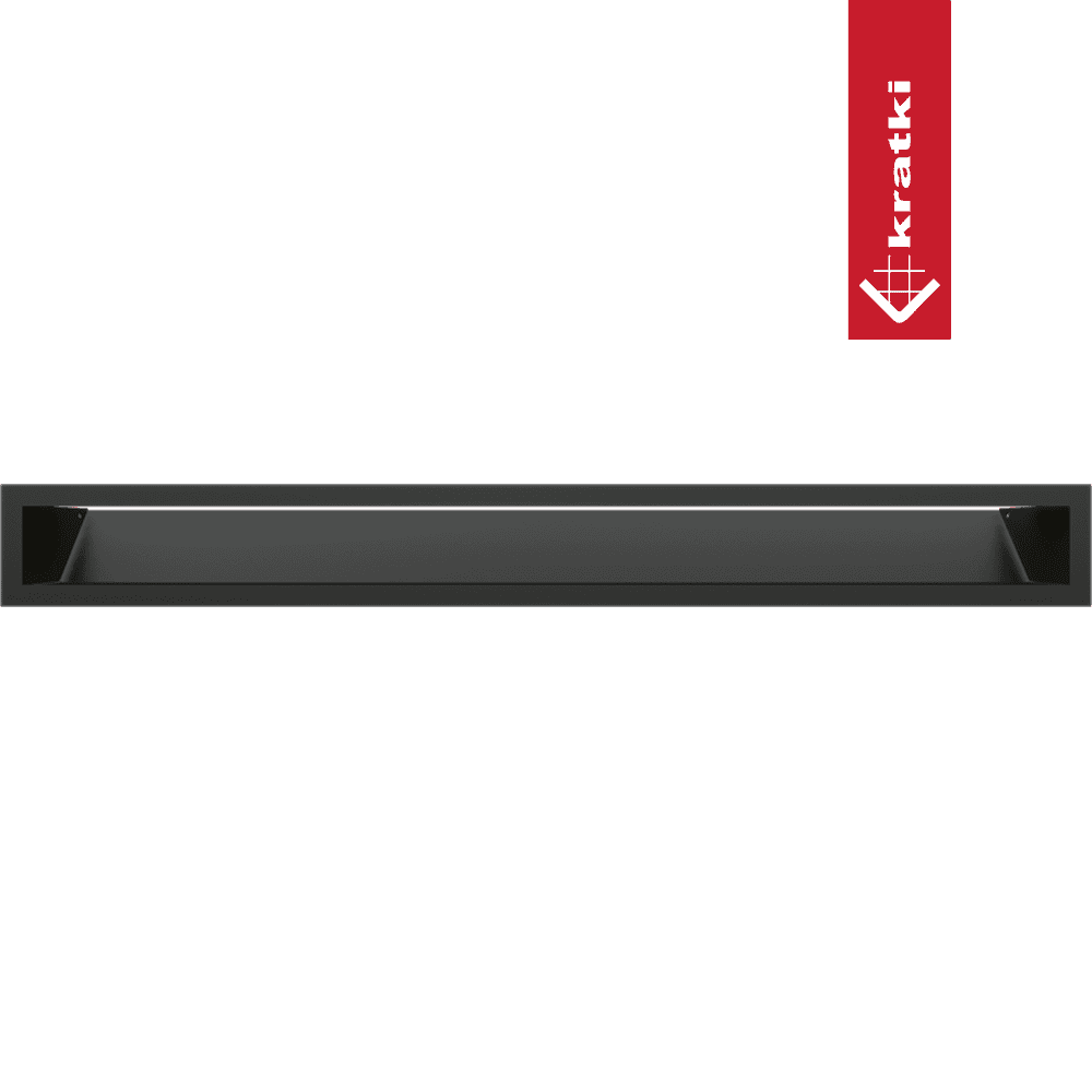 GRELHA VENTILAÇÃO PARA LAREIRA LUFT PRETA 9X80CM 45S SF - Image 2