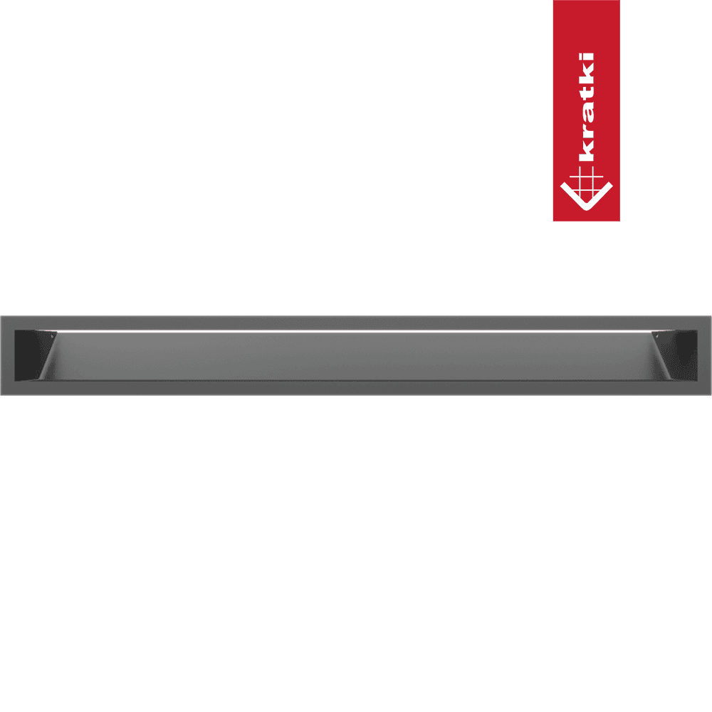 GRELHA VENTILAÇÃO PARA LAREIRA LUFT GRAFITE 9X80CM 45S SF - Image 2