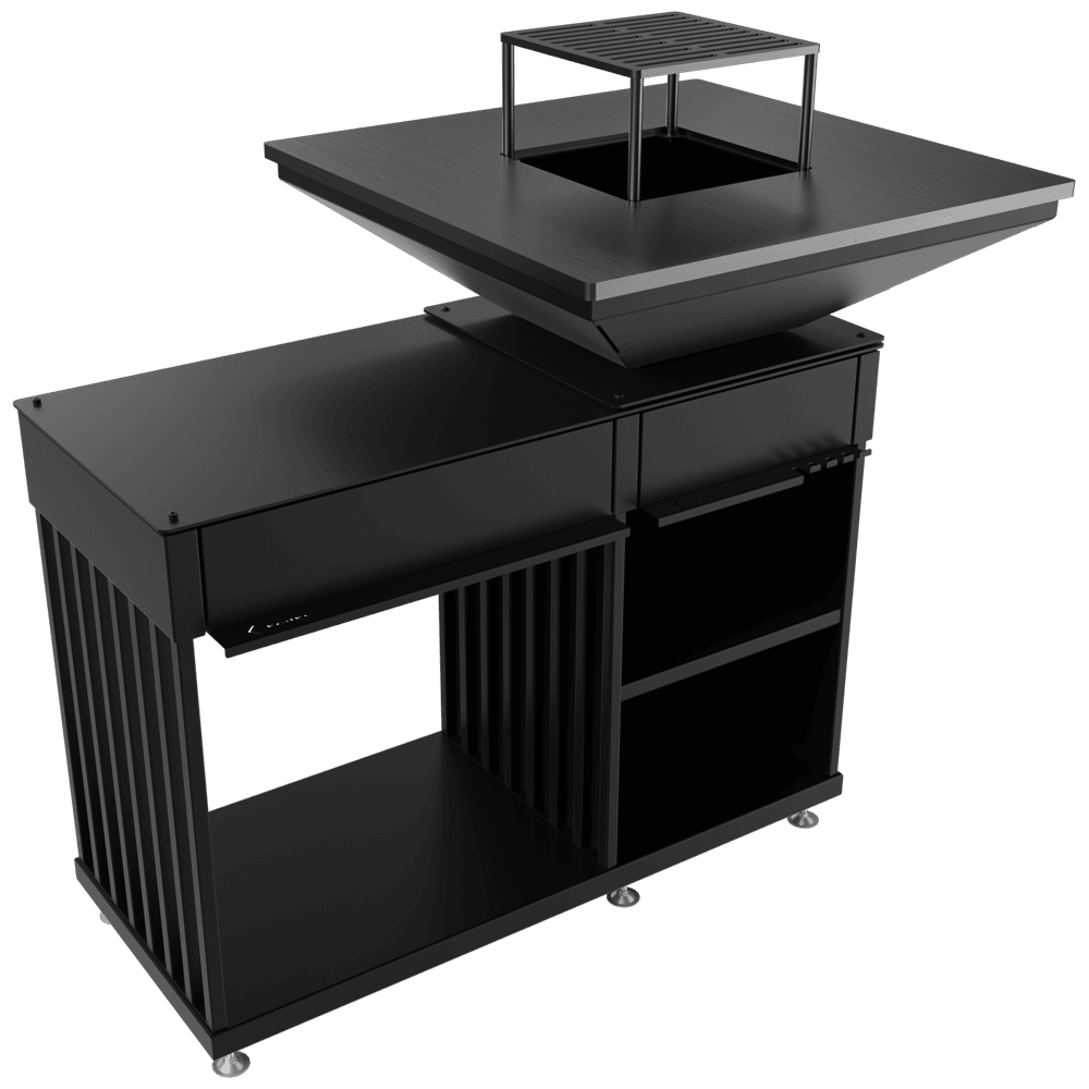 BARBEQUE JARDIM LENHA KRATKI QUADRUM H