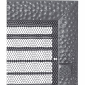 GRELHA VENTILAÇÃO DECOR COM PERSIANA VENUS GRAFITE 17X30CM