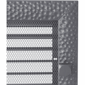GRELHA VENTILAÇÃO DECOR COM PERSIANA VENUS GRAFITE 17X37CM