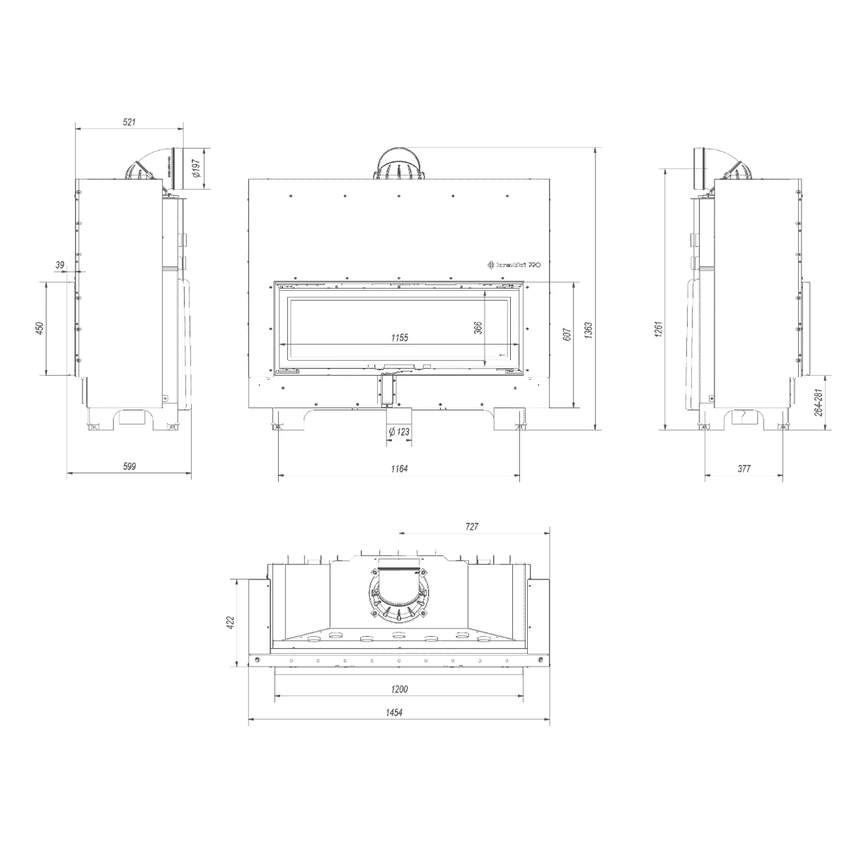 RECUPERADOR LENHA AR KRATKI MB120 G Ø200 20 KW - Image 5