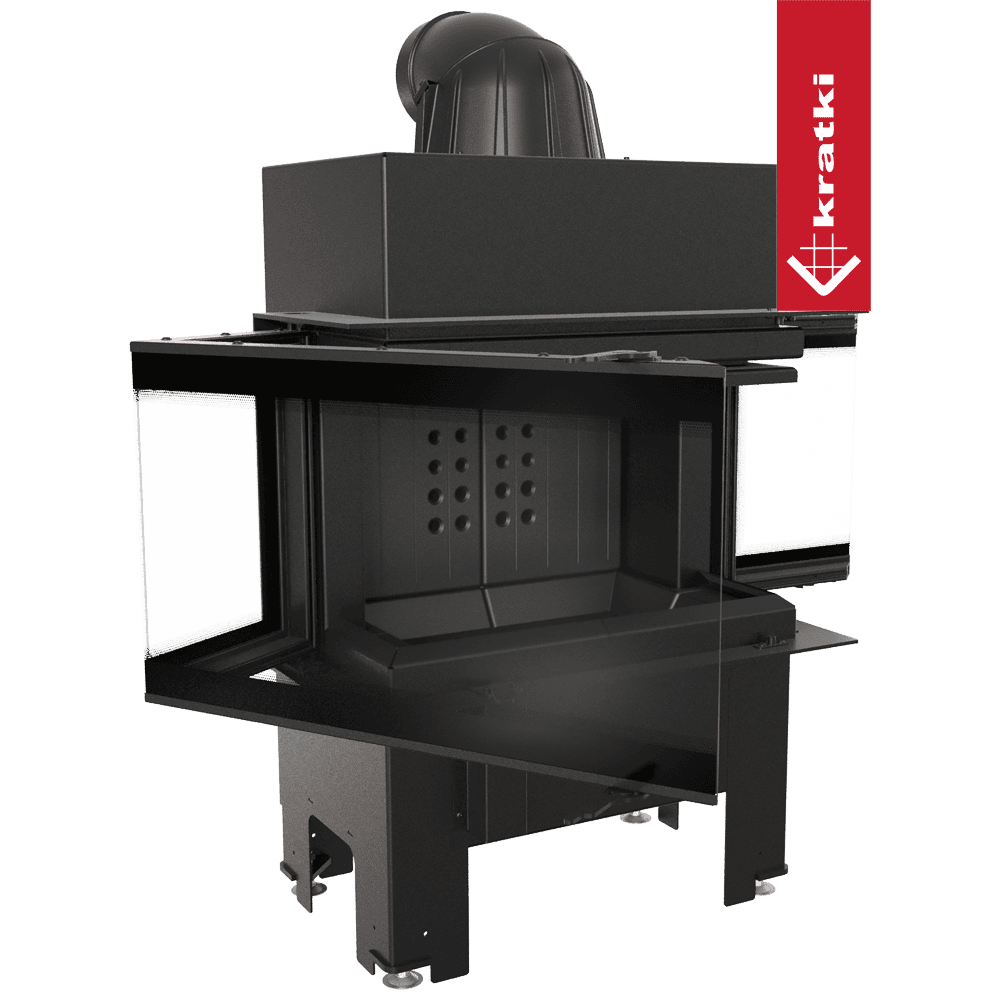 RECUPERADOR LENHA AR 3 FACES KRATKI NBC BSL 680/280 PRETO Ø160 7KW - Image 4
