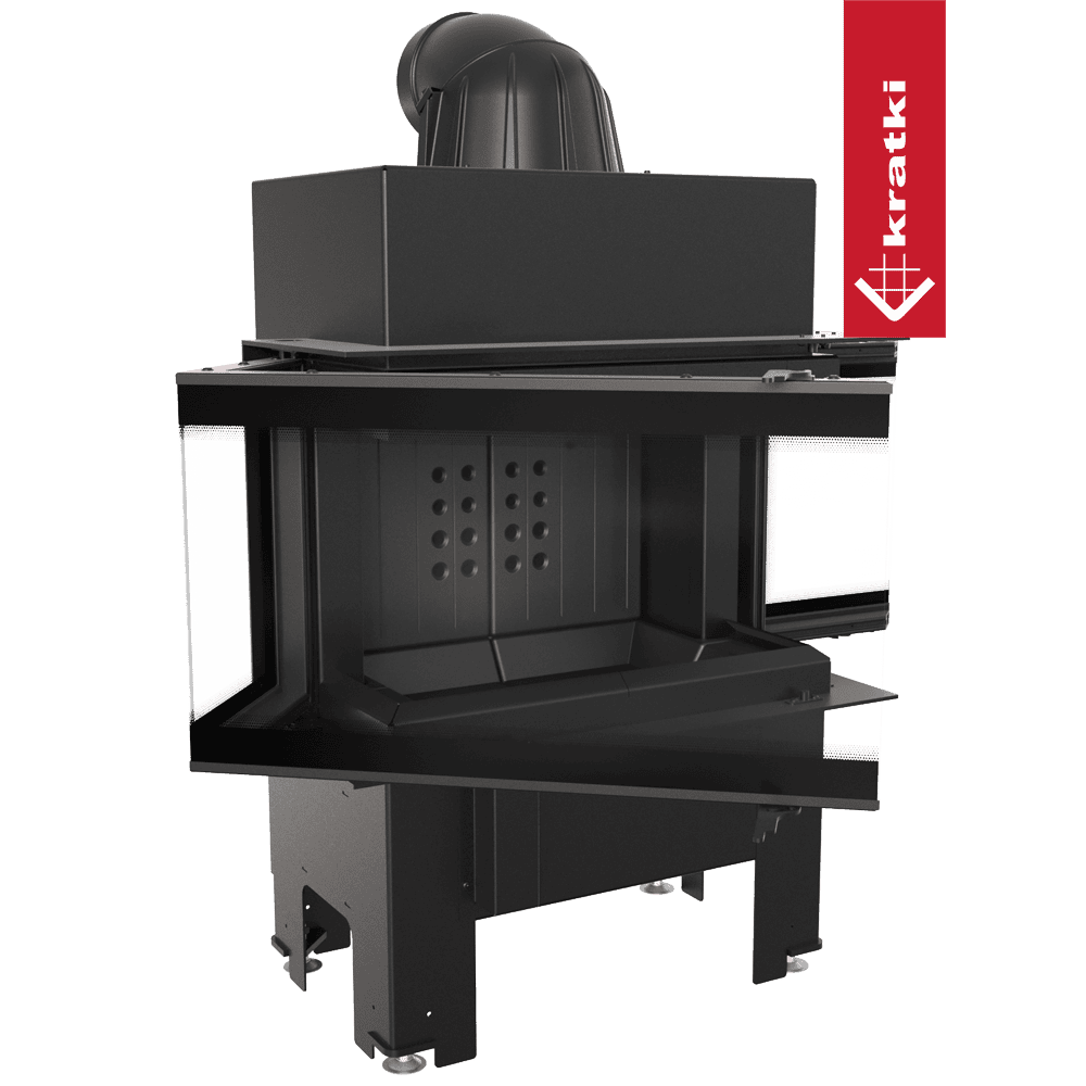 RECUPERADOR LENHA AR 3 FACES KRATKI NBC BSL 680/280 PRETO Ø160 7KW - Image 5