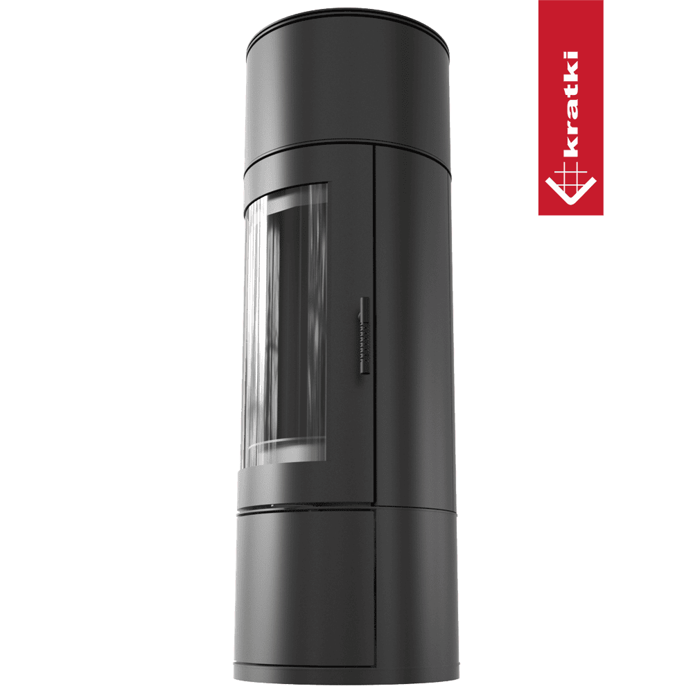 SALAMANDRA LENHA KRATKI ANTARES PRETO Ø150 10KW - Image 3
