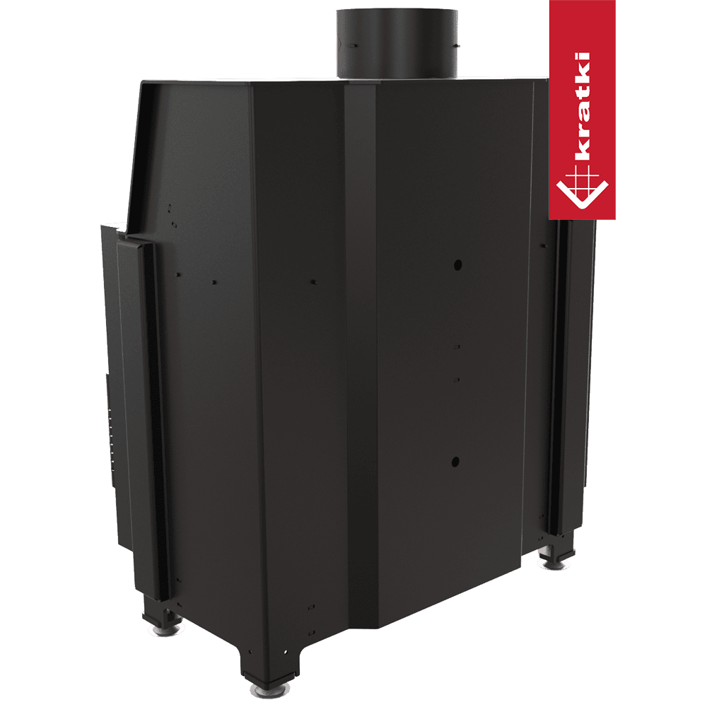 RECUPERADOR LENHA AR CANTO ESQUERDO KRATKI SIMPLE S PRETO Ø150 6KW - Image 4