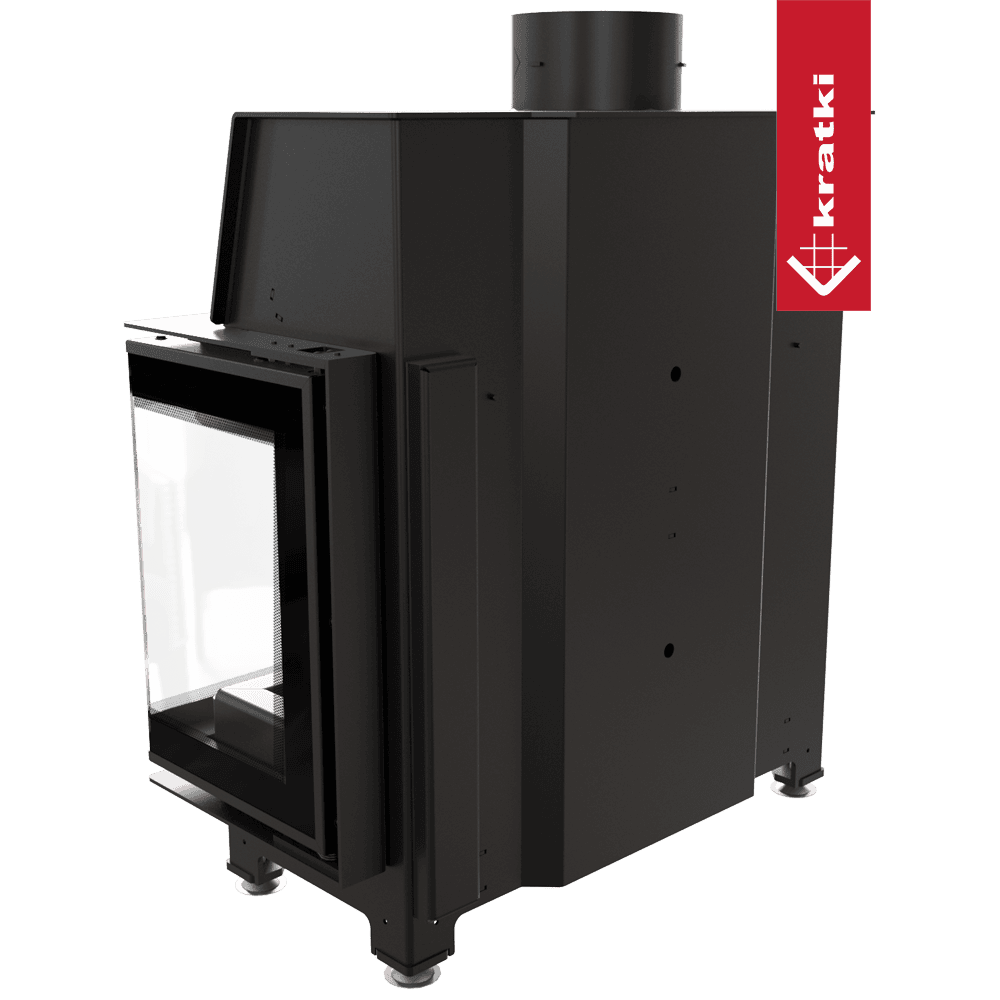 RECUPERADOR LENHA AR CANTO DIREITO KRATKI SIMPLE S PRETO Ø150 6KW - Image 3