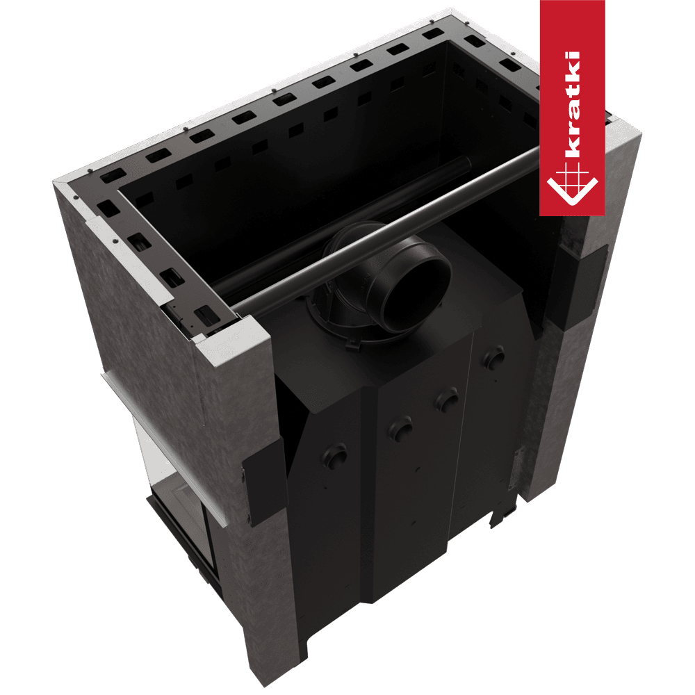 RECUPERADOR LENHA AR 3 FACES KRATKI NBC 1000/400 PRETO Ø200 15KW - Image 4