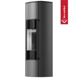 SALAMANDRA A LENHA KRATKI KOZA/AB/ENYO/R/W PRETO Ø150 5.5KW