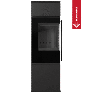 SALAMANDRA LENHA CANTO ESQUERDO KRATKI REN S PRETO Ø150 7.3KW