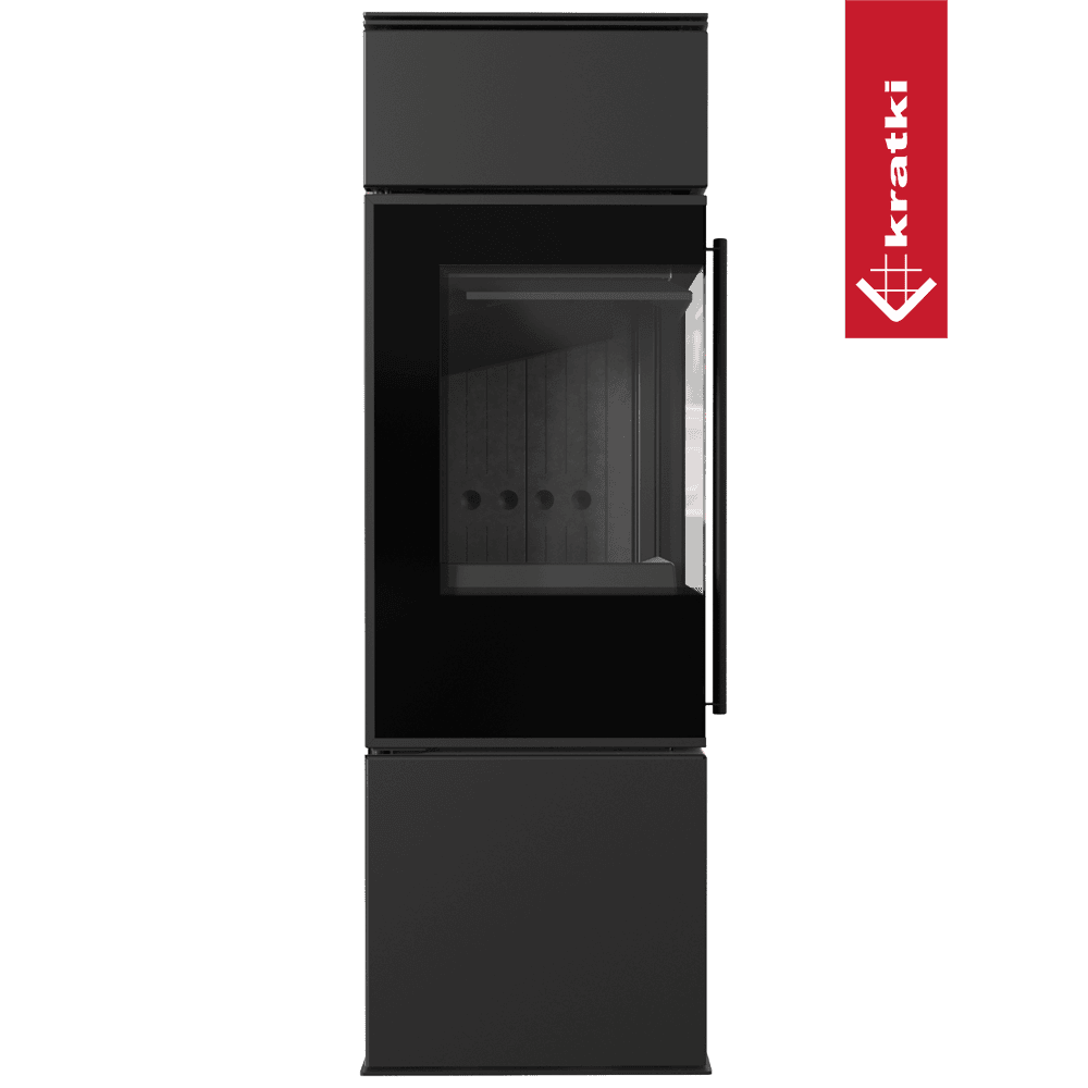SALAMANDRA LENHA CANTO ESQUERDO KRATKI REN S PRETO Ø150 7.3KW