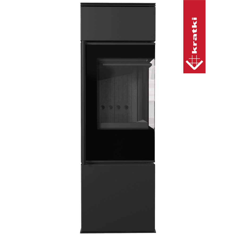 SALAMANDRA LENHA CANTO DIREITO KRATKI REN S PRETO Ø150 7.3KW - Image 2