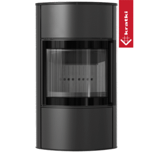 SALAMANDRA A LENHA KRATKI BJORN/W PRETO Ø150 8KW