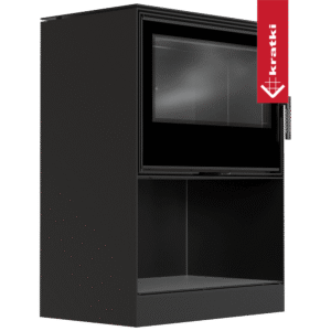RECUPERADOR LENHA MODULAR KRATKI KARI 80 W PRETO Ø180 12KW COM BASE