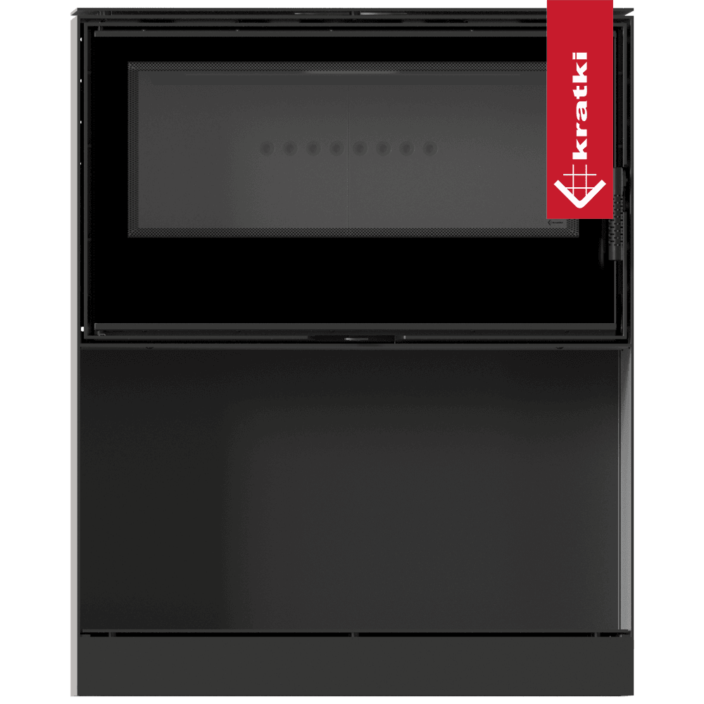 RECUPERADOR LENHA MODULAR KRATKI KARI 95 W PRETO Ø180 14KW COM BASE