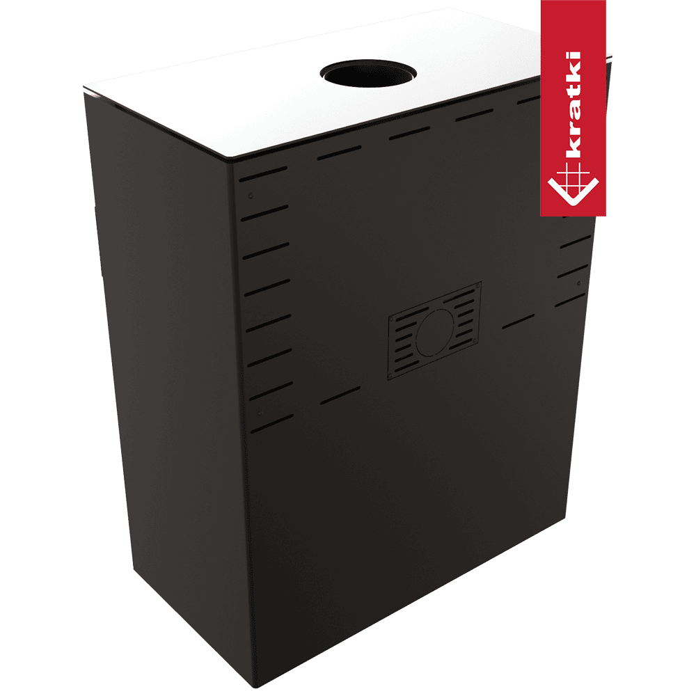 RECUPERADOR LENHA MODULAR KRATKI KARI 95 W PRETO Ø180 14KW COM BASE - Image 3