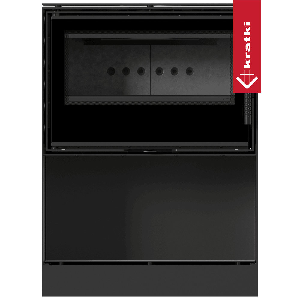 RECUPERADOR LENHA MODULAR KRATKI KARI 70 W PRETO Ø150 8KW COM BASE