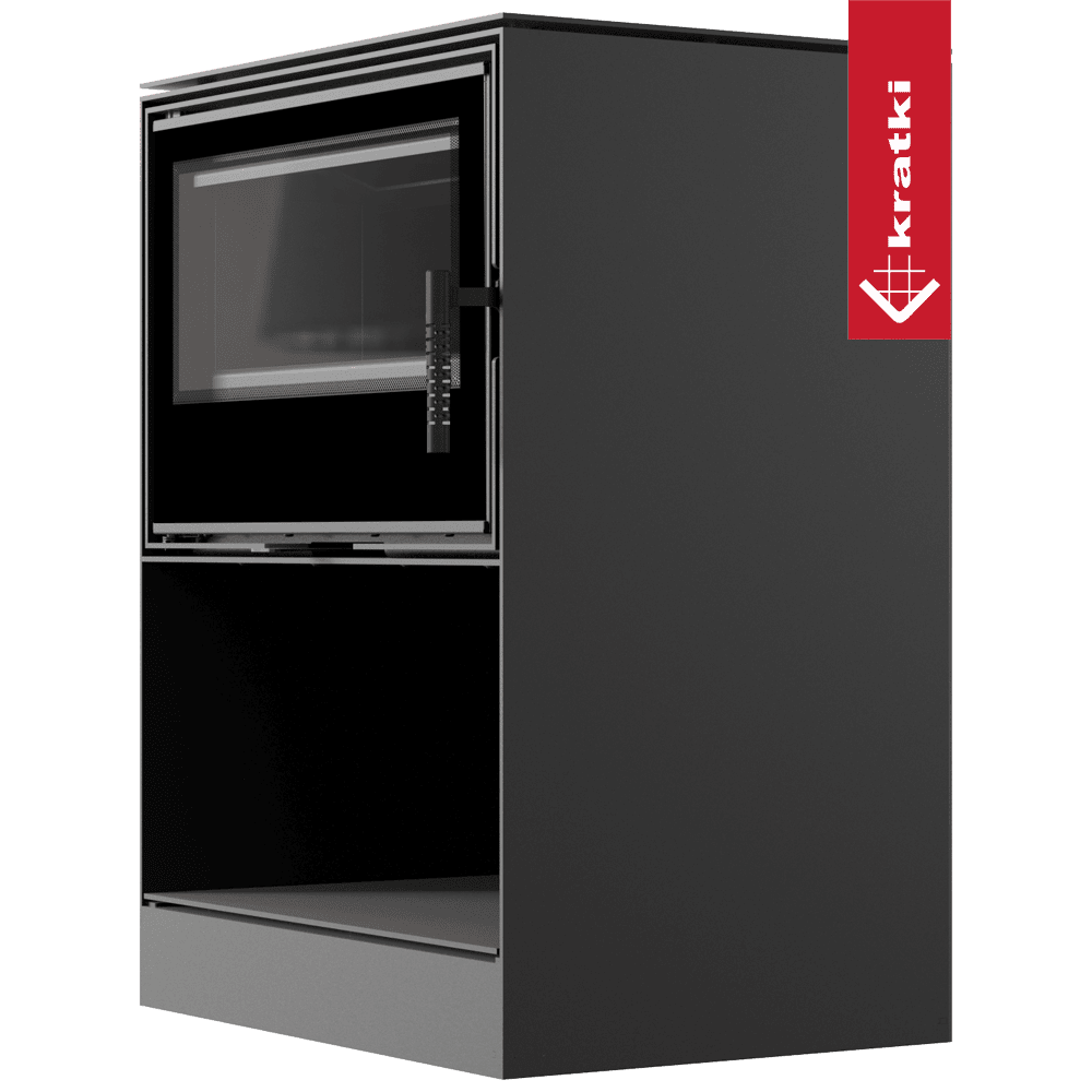 RECUPERADOR LENHA MODULAR KRATKI KARI 70 W PRETO Ø150 8KW COM BASE - Image 2