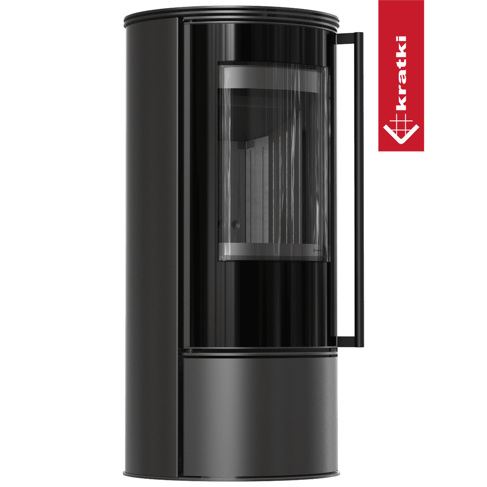 SALAMANDRA LENHA KRATKI SKADI PRETO Ø150 5.5KW - Image 3