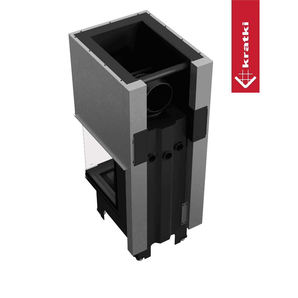RECUPERADOR LENHA AR 3 FACES KRATKI NBC 500/500 PRETO Ø200 8KW - Image 5