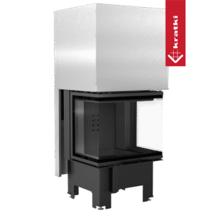 RECUPERADOR LENHA AR 3 FACES KRATKI NBC 600/400 PRETO Ø200 9KW