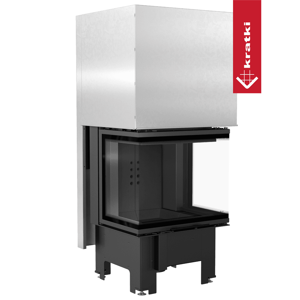 RECUPERADOR LENHA AR 3 FACES KRATKI NBC 600/400 PRETO Ø200 9KW