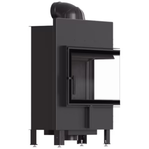 RECUPERADOR LENHA AR CANTO DIREITO KRATKI LUCY 14 SLIM PRETO Ø160 10KW