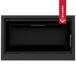 RECUPERADOR LENHA AR VENTILADO KRATKI ARKE 95 PRETO COM ARO Ø200 14 KW