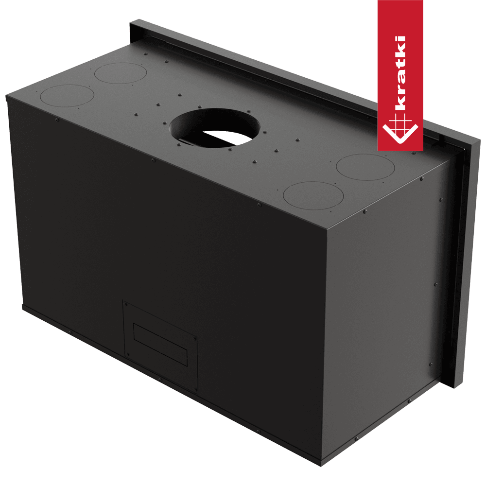 RECUPERADOR LENHA AR VENTILADO KRATKI ARKE 95 PRETO COM ARO Ø200 14 KW - Image 3