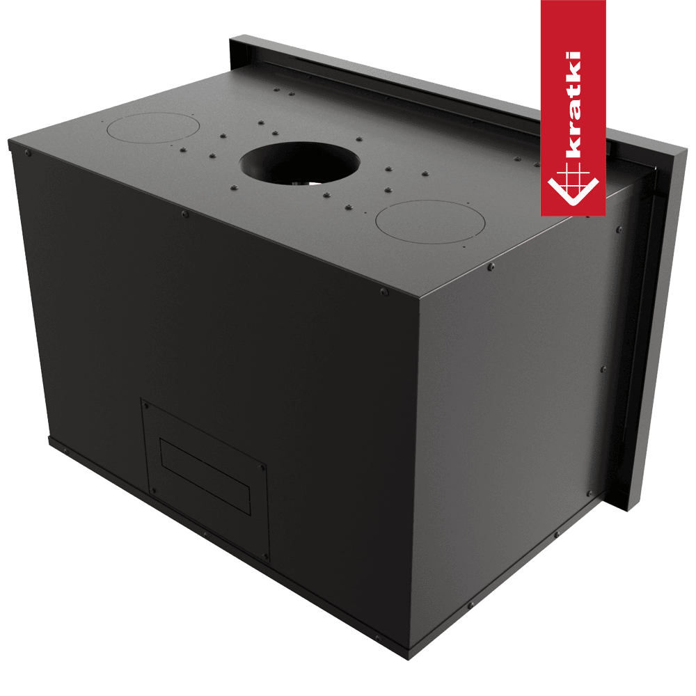 RECUPERADOR LENHA AR VENTILADO KRATKI ARKE 70 PRETO COM ARO Ø150 8 KW - Image 3