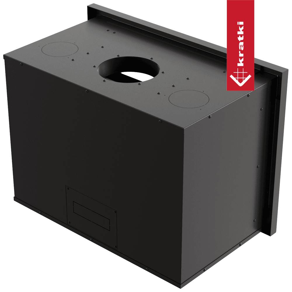 RECUPERADOR LENHA AR VENTILADO KRATKI ARKE 80 PRETO COM ARO Ø200 12 KW - Image 3