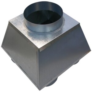 KRATKI ACESSÓRIO CAIXA DISTRIBUIDOR GALVANIZADO 4 SAÍDAS Ø150/4x125